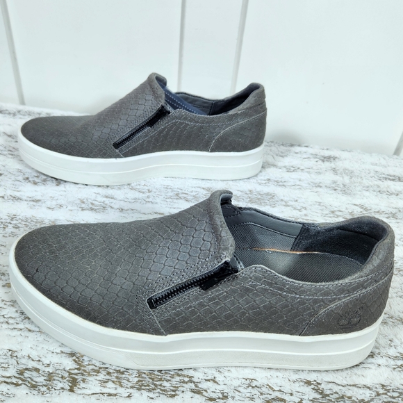 Timberland "Mayliss" Slip-on Snakeskin Gray Grey Sneaker Shoe | Women's Size 9 - Picture 7 of 12